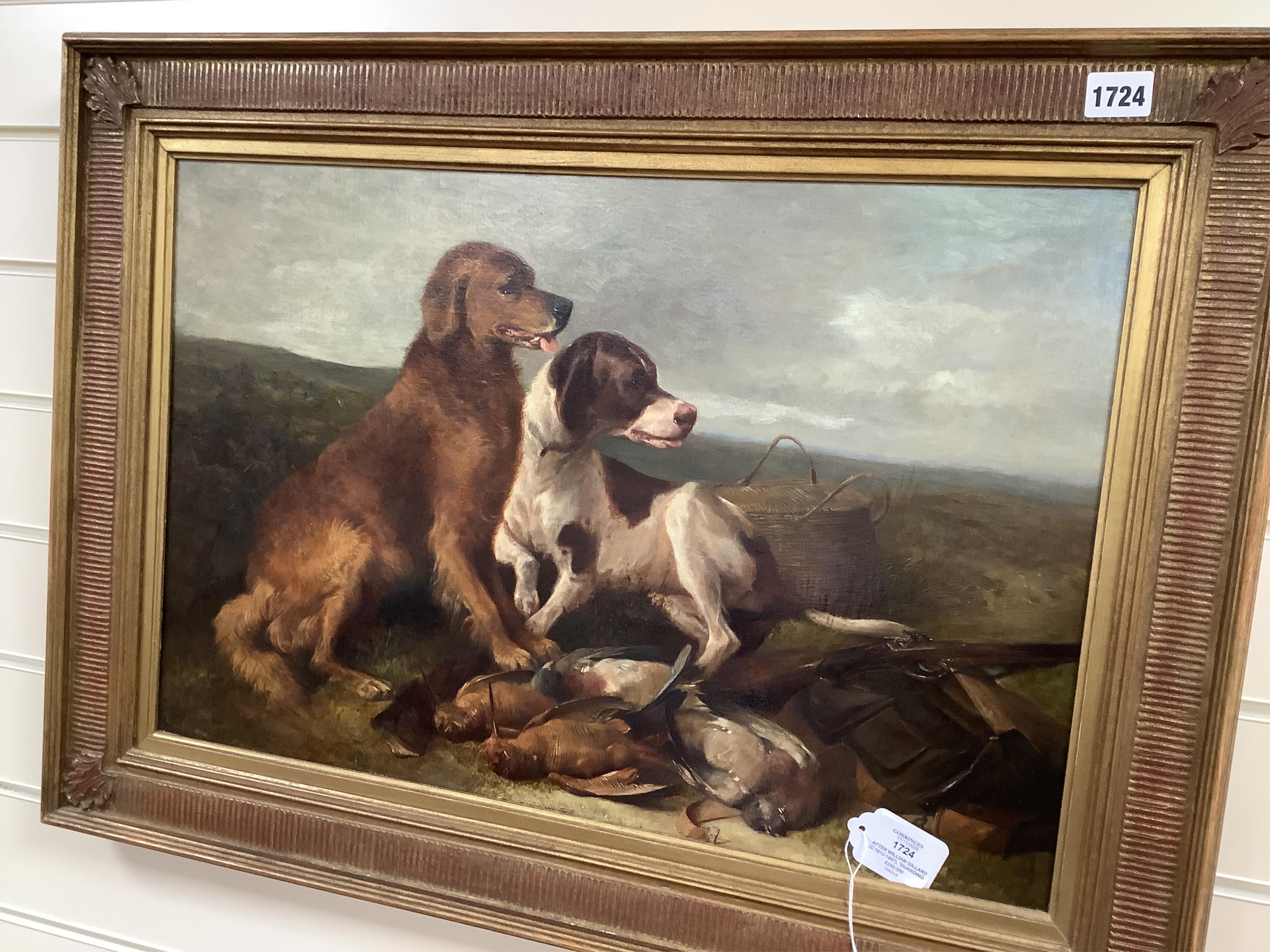 After William Gillard (c.1812-1897), 'Guarding the days bag'’, oil on canvas, 39 x 49cm